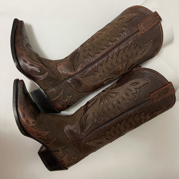 Mexican handmade leather boots Size 8 - Picture 1 of 16